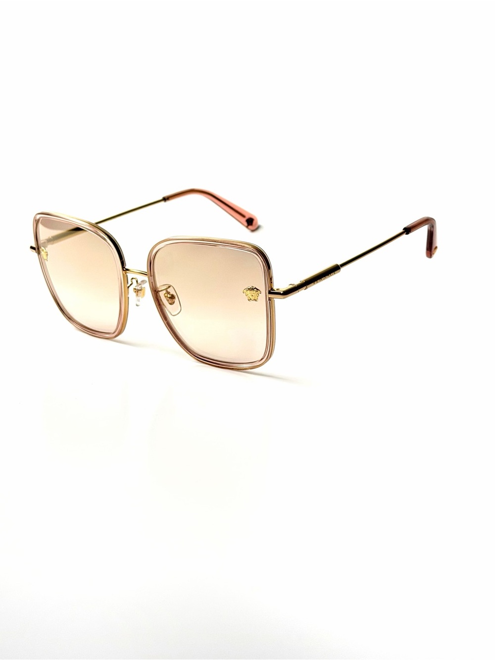 Versace Mod 2247D 1483/71 Transparent Pink Gold Sunglasses Authentic NWT